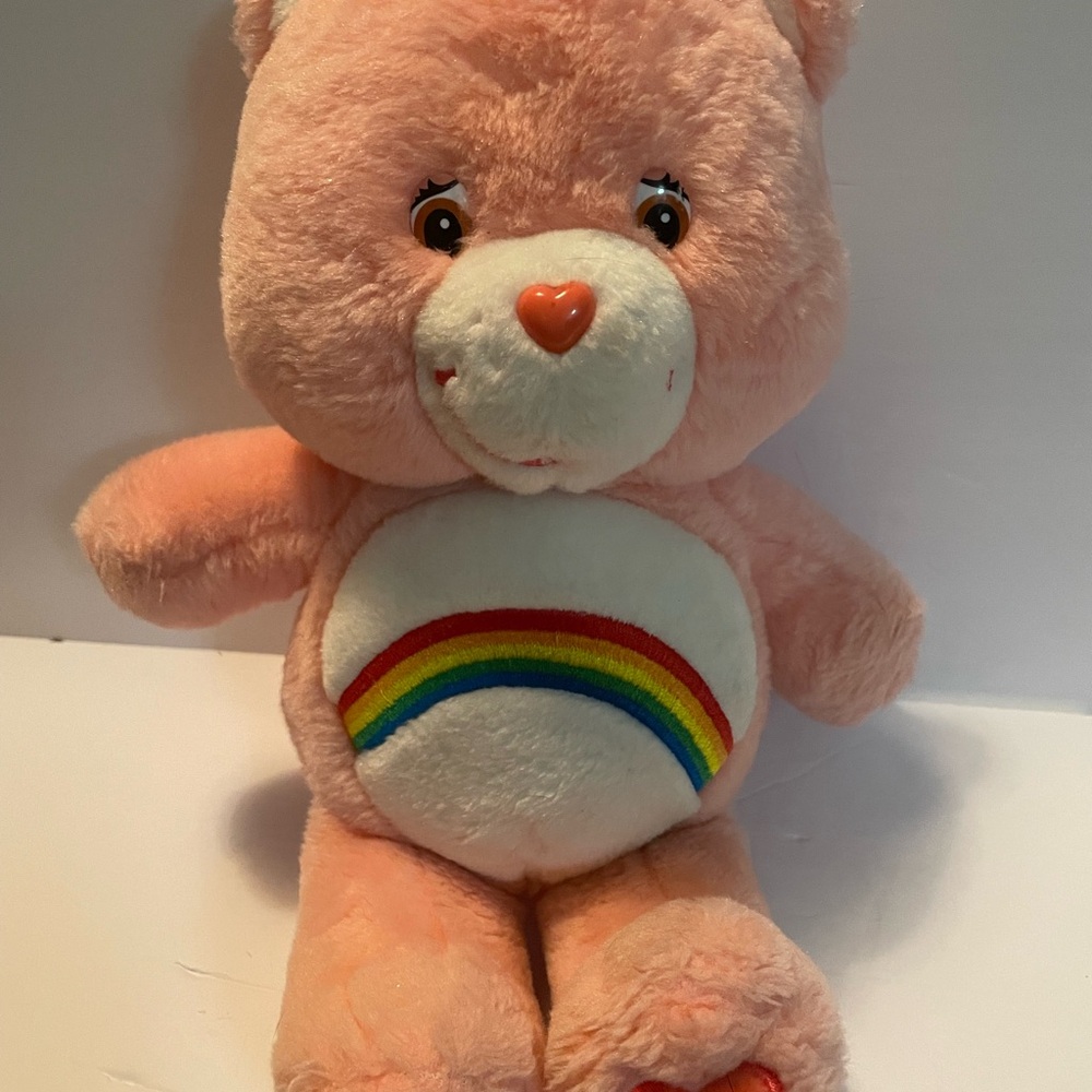 2003 Care Bears Cheer Bear Plush in Soft Pink